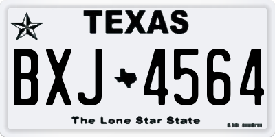 TX license plate BXJ4564
