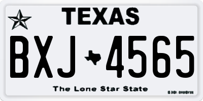 TX license plate BXJ4565