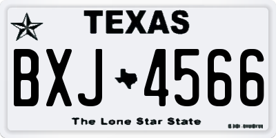 TX license plate BXJ4566