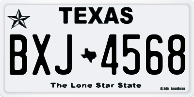 TX license plate BXJ4568