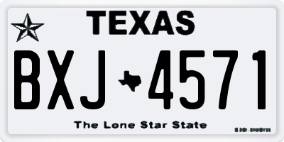 TX license plate BXJ4571