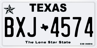 TX license plate BXJ4574
