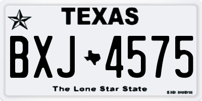 TX license plate BXJ4575