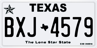 TX license plate BXJ4579