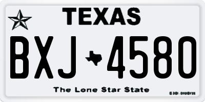 TX license plate BXJ4580
