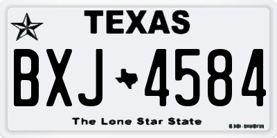 TX license plate BXJ4584