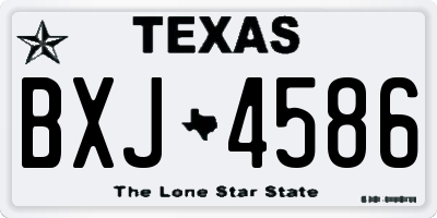TX license plate BXJ4586