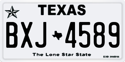 TX license plate BXJ4589