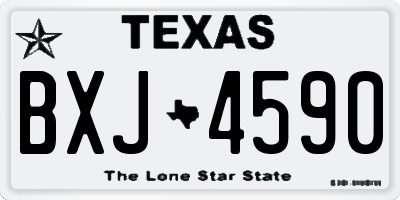 TX license plate BXJ4590