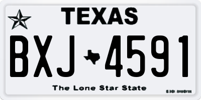 TX license plate BXJ4591