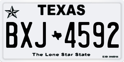 TX license plate BXJ4592