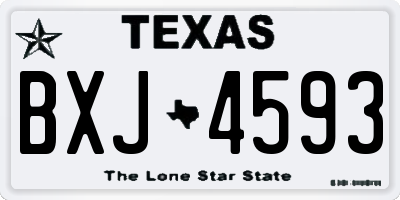 TX license plate BXJ4593