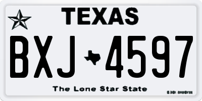 TX license plate BXJ4597