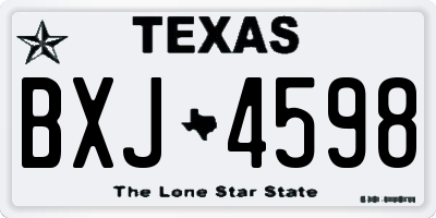 TX license plate BXJ4598