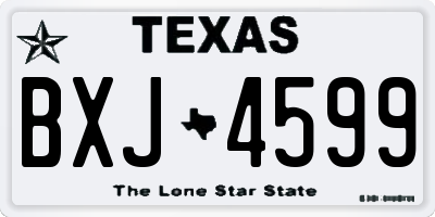 TX license plate BXJ4599