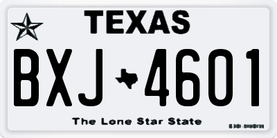 TX license plate BXJ4601
