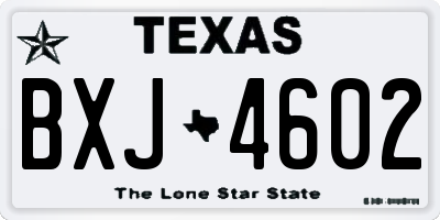 TX license plate BXJ4602