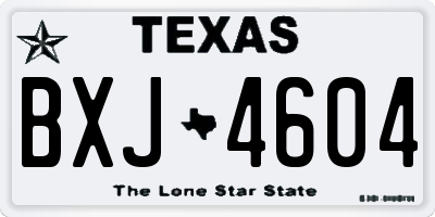 TX license plate BXJ4604