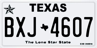 TX license plate BXJ4607