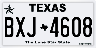 TX license plate BXJ4608