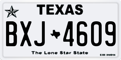 TX license plate BXJ4609