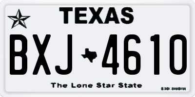 TX license plate BXJ4610