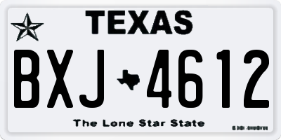 TX license plate BXJ4612