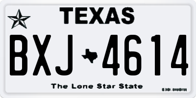TX license plate BXJ4614