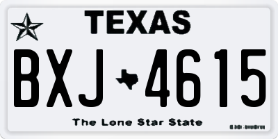 TX license plate BXJ4615