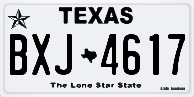 TX license plate BXJ4617