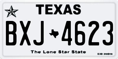 TX license plate BXJ4623