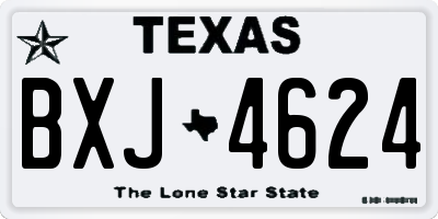 TX license plate BXJ4624