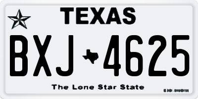 TX license plate BXJ4625