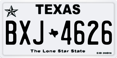 TX license plate BXJ4626
