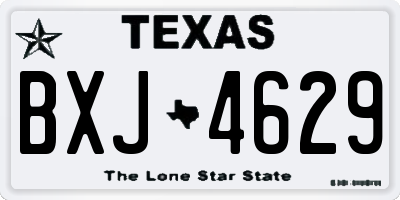 TX license plate BXJ4629