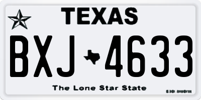 TX license plate BXJ4633