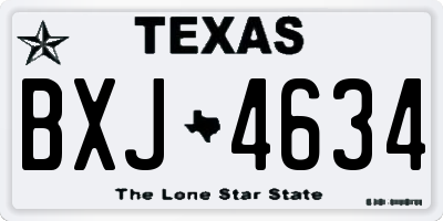 TX license plate BXJ4634