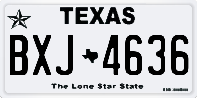 TX license plate BXJ4636