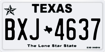 TX license plate BXJ4637