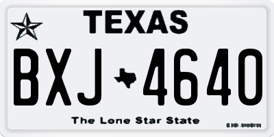 TX license plate BXJ4640