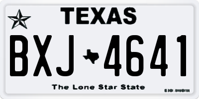 TX license plate BXJ4641