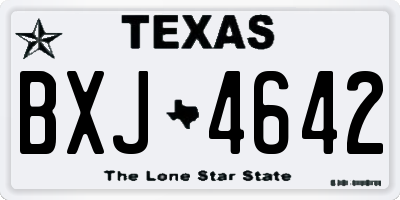 TX license plate BXJ4642