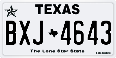 TX license plate BXJ4643