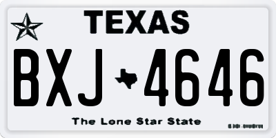 TX license plate BXJ4646