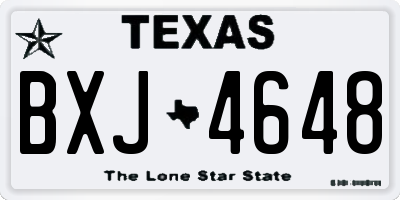 TX license plate BXJ4648