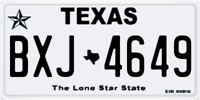 TX license plate BXJ4649