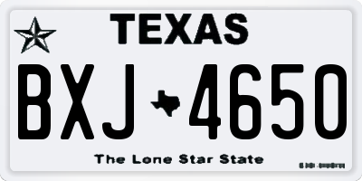 TX license plate BXJ4650
