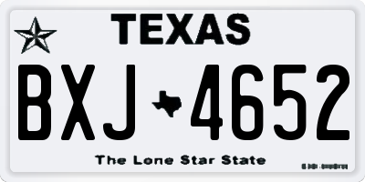 TX license plate BXJ4652
