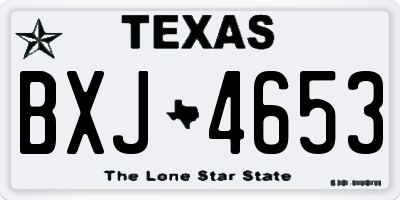 TX license plate BXJ4653