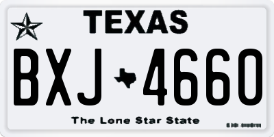 TX license plate BXJ4660